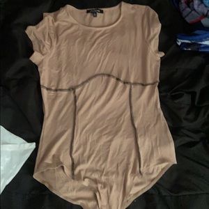 brown and black bodysuit, size L, worn never